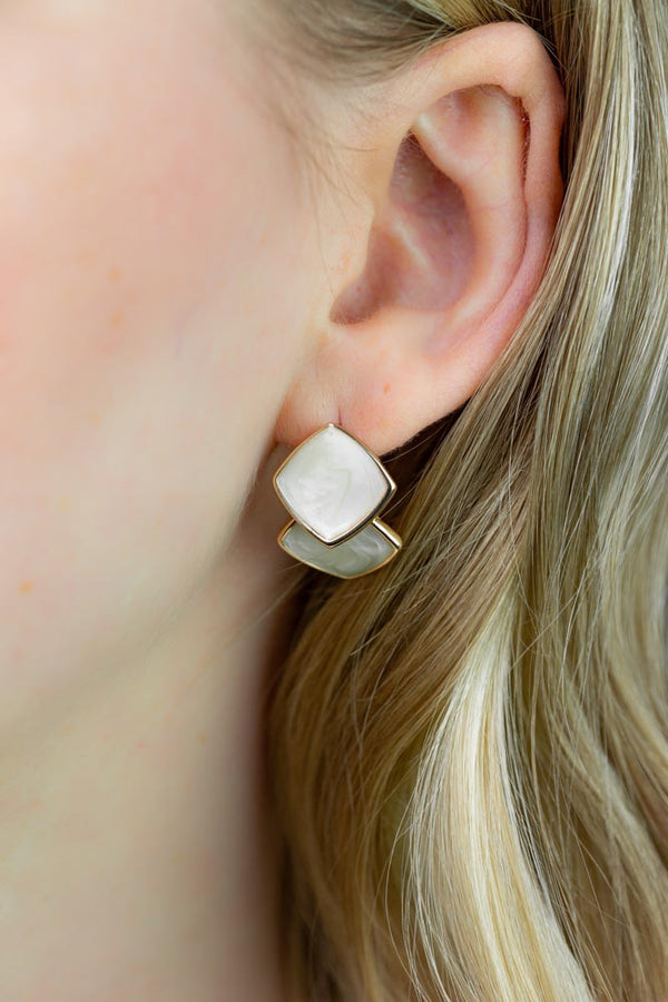 Ohrringe Solin vergoldet Grün - Catalea - Schlichter Schmuck - Minimalistischer Schmuck - Modeschmuck