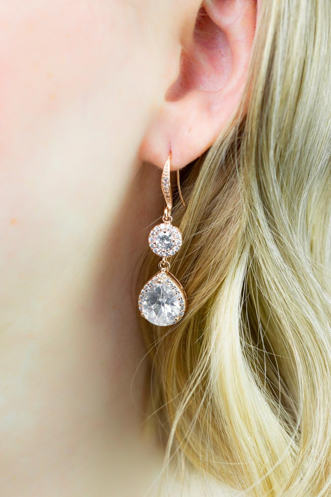 Ohrringe Casablanca rosevergoldet - Catalea - Schlichter Schmuck - Minimalistischer Schmuck - Modeschmuck