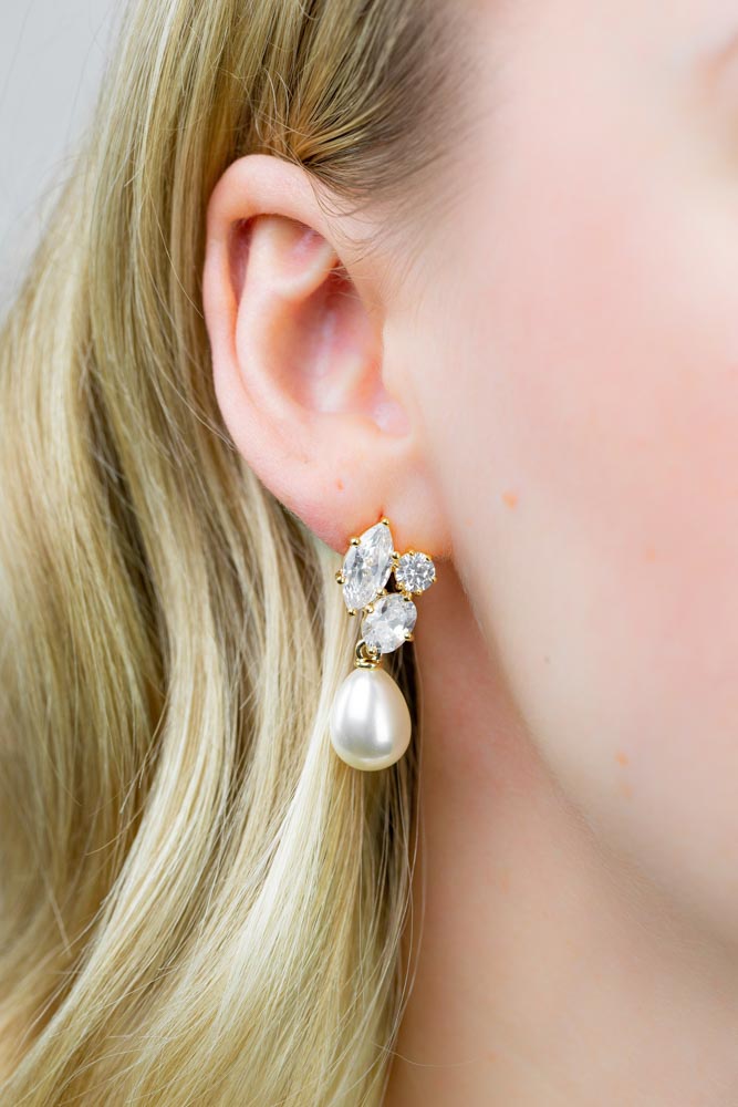 Ohrringe Avignon vergoldet Perlen - Catalea - Schlichter Schmuck - Minimalistischer Schmuck - Modeschmuck