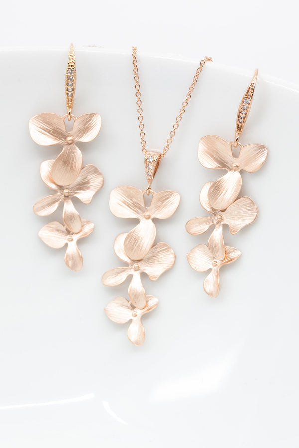 Set Madeira rosevergoldet - Catalea - Schlichter Schmuck - Minimalistischer Schmuck - Modeschmuck