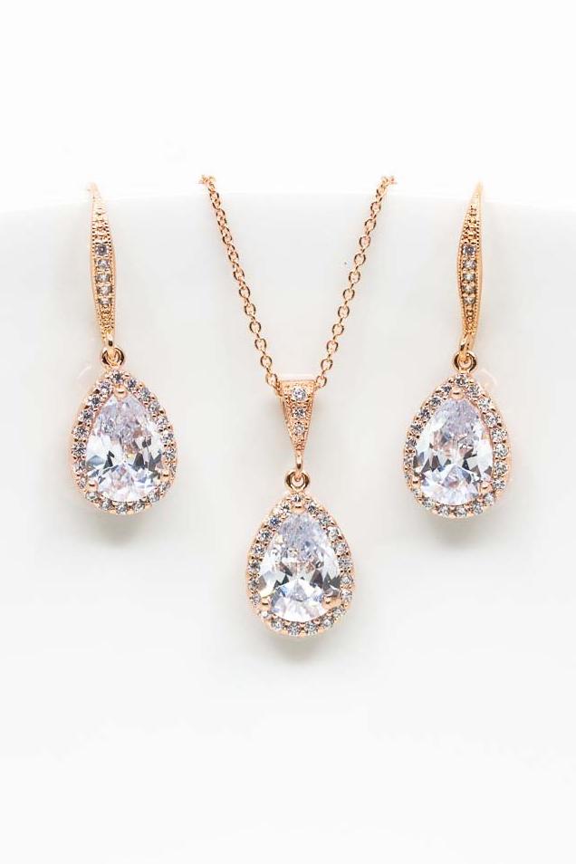 Set Paris rosevergoldet - Catalea - Schlichter Schmuck - Minimalistischer Schmuck - Modeschmuck