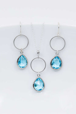 Schmuckset Silber Aquamarin Toulouse