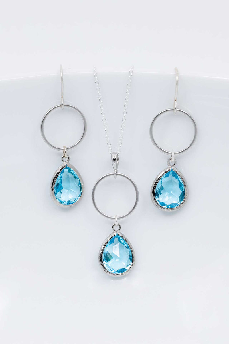 Schmuckset Silber Aquamarin Toulouse