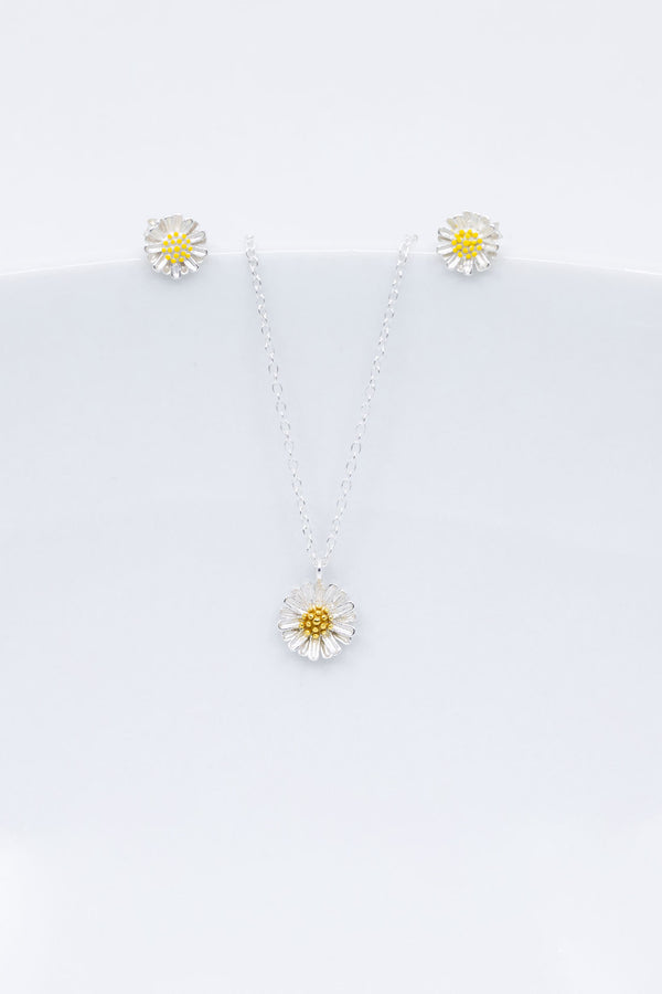 Schmuckset Silber Blumen Daisy